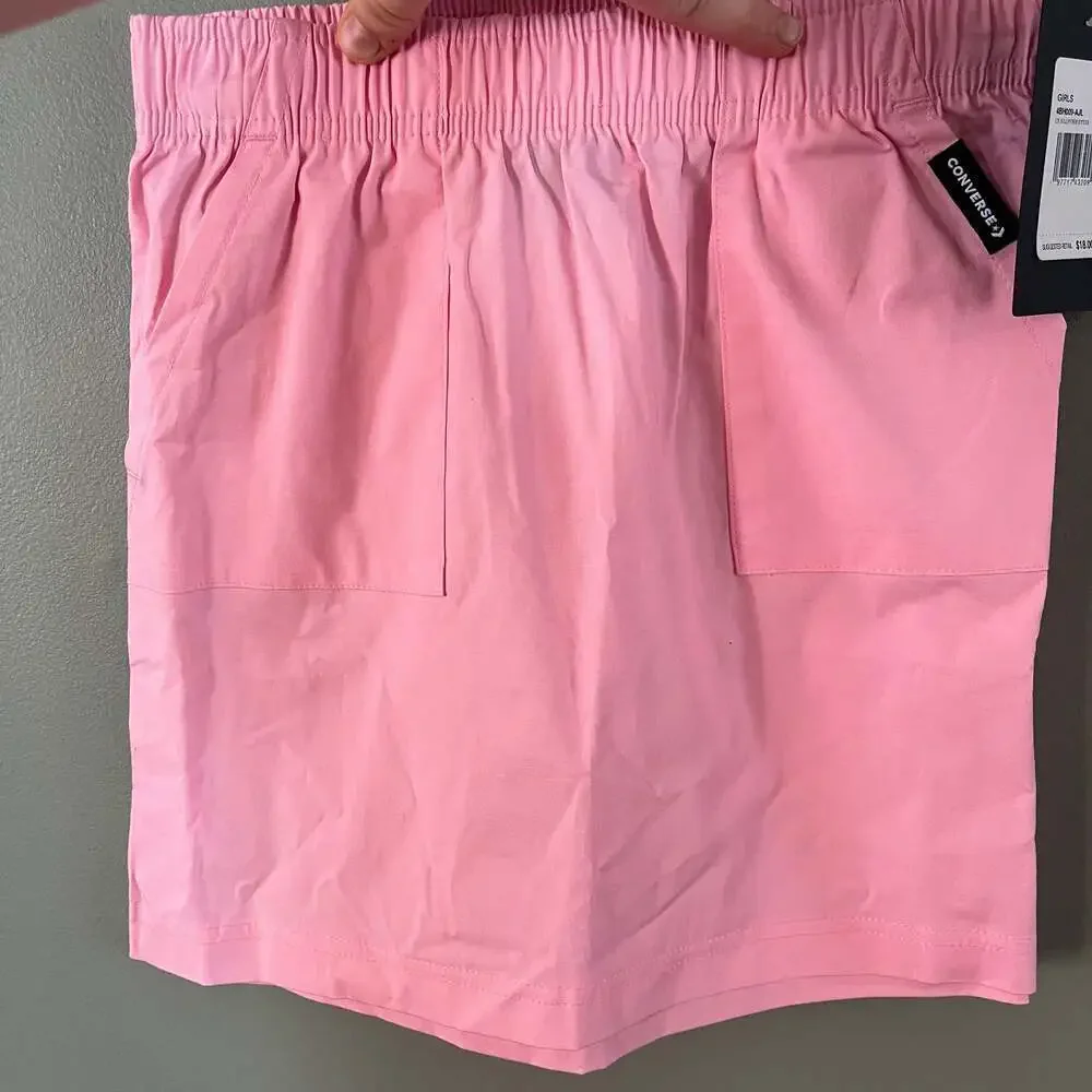 Converse Girls Pink Elastic Waist Skirt with Pockets - NWT